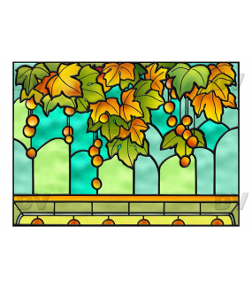 Sticker-vitrail-arbres-platane-iris-fleurs-paysage-nature-retro-vitrophanie-électrostatique-sans-colle-repositionnable-réutilisable-ou-adhésif-décoration-fenêtres-vitres-DECO-VITRES