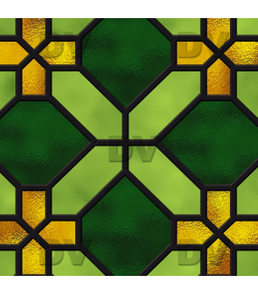 Sticker-vitrail-géométrique-vert-jaune-croix-ancien-vintage-retro-vitrophanie-électrostatique-sans-colle-repositionnable-réutilisable-ou-adhésif-décoration-fenêtres-vitres-DECO-VITRES