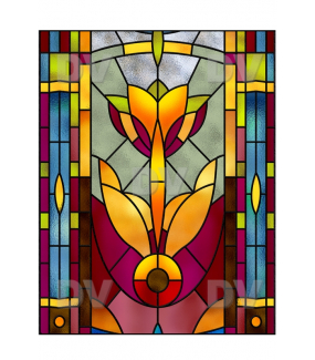 VITP1403 - Sticker vitrail art deco format personnalisé