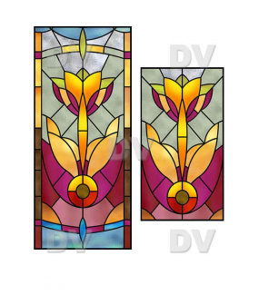 VITP1449 - Lot de 2 stickers vitraux format personnalisé