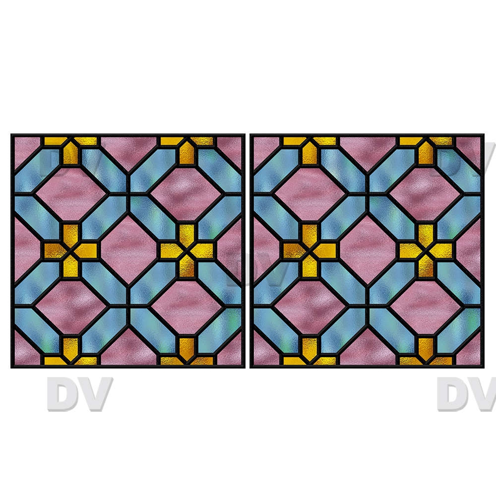 VITP1516 - Lot de 2 stickers vitrail formats personnalisés