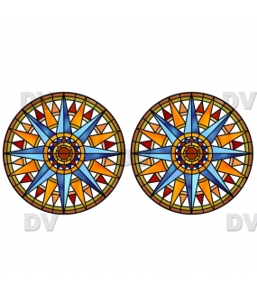 VITP1527 - Lot de 2 stickers vitrail format personnalisé