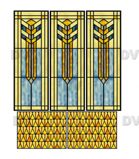 VITP1545 - Lot de 5 stickers vitraux personnalisés