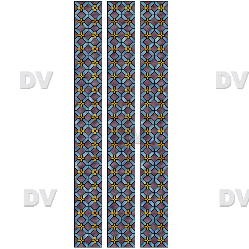 VITP1548 - Lot de 3 stickers vitraux personnalisés VITP1548 - Lot de 3 stickers vitraux personnalisés