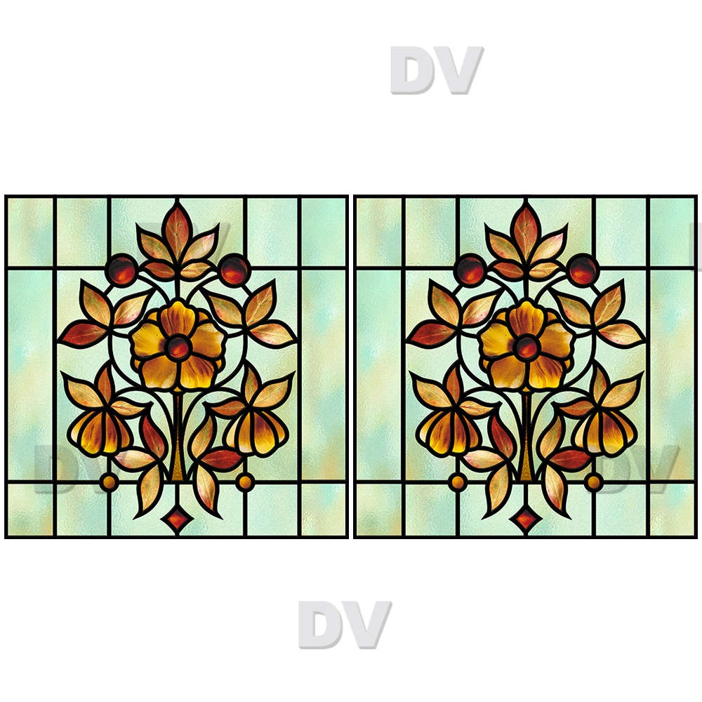 VITP1550 - Lot de 2 stickers vitraux personnalisés VITP1550 - Lot de 2 stickers vitraux personnalisés