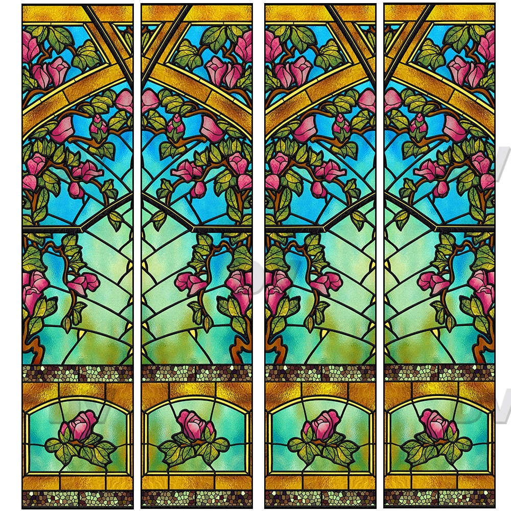 VITP1555 - Lot de 4 stickers vitraux personnalisés VITP1555 - Lot de 4 stickers vitraux personnalisés