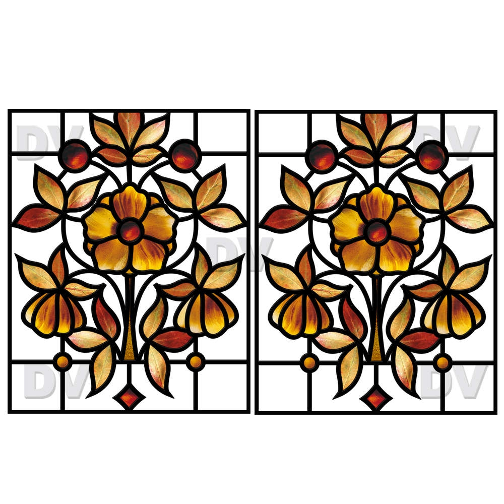 VITP1557 - Lot de 2 stickers vitraux personnalisés VITP1557 - Lot de 2 stickers vitraux personnalisés