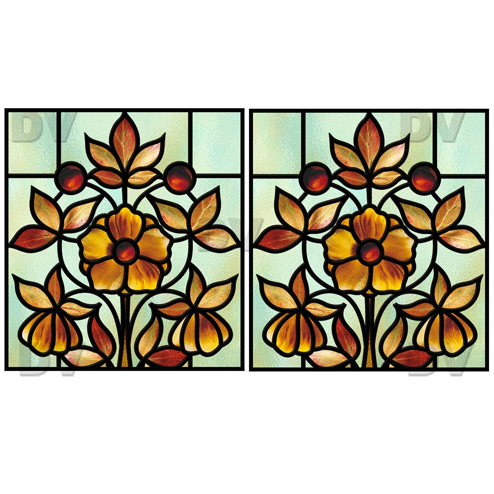 VITP1565 - Lot de 2 stickers vitraux personnalisés VITP1565 - Lot de 2 stickers vitraux personnalisés
