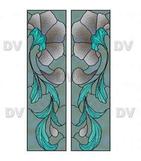 VITP1601 - Lot de 2 stickers vitraux format personnalisé