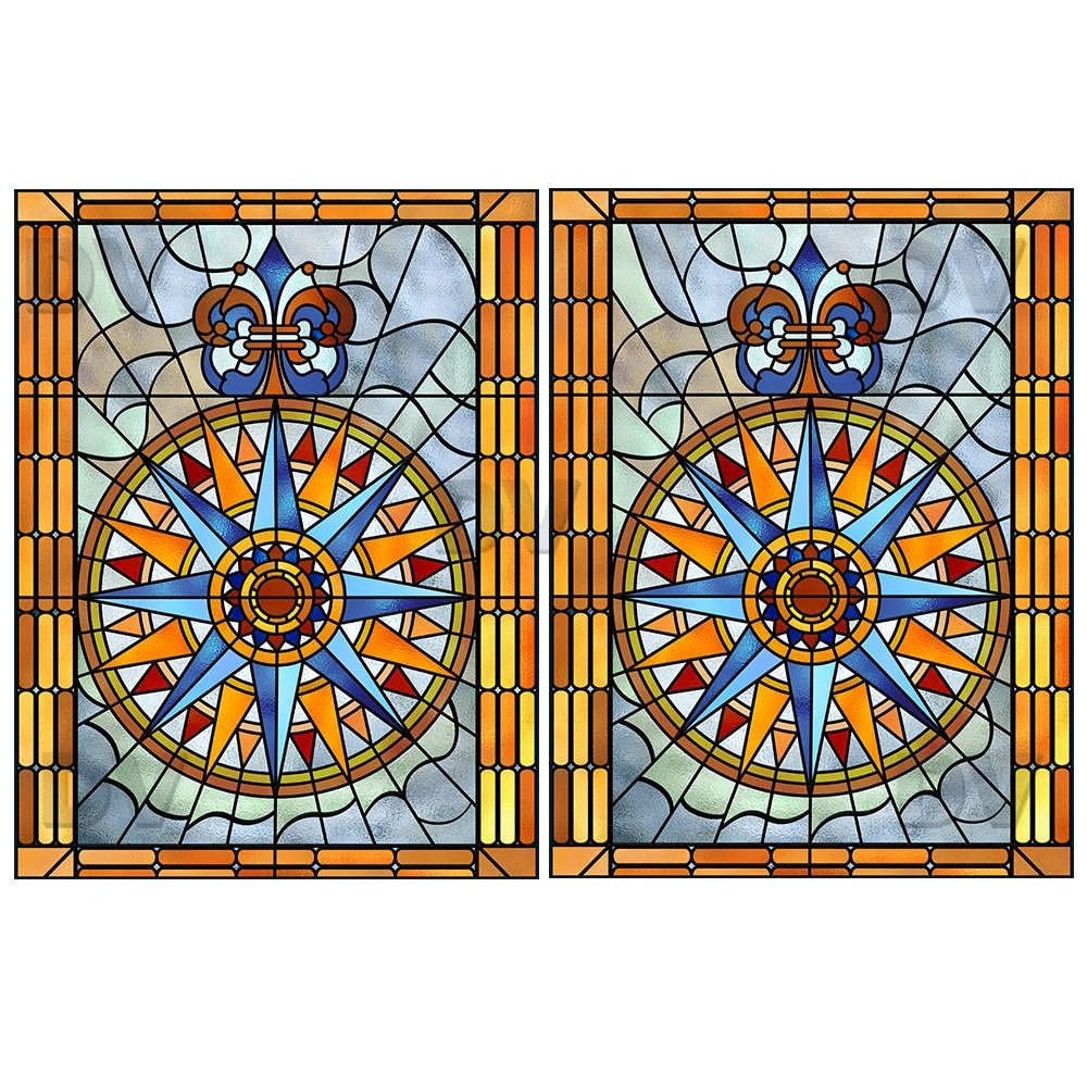 VITP1615 - Lot de 2 stickers vitraux format personnalisé