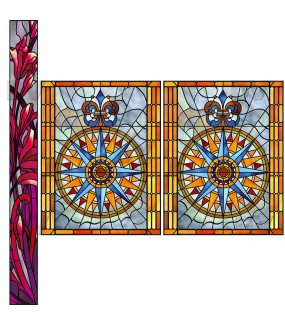 VITP1629 - Lot de 3 stickers vitraux format personnalisé