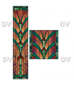 VITP1631 - Lot de 2 stickers vitraux format personnalisé