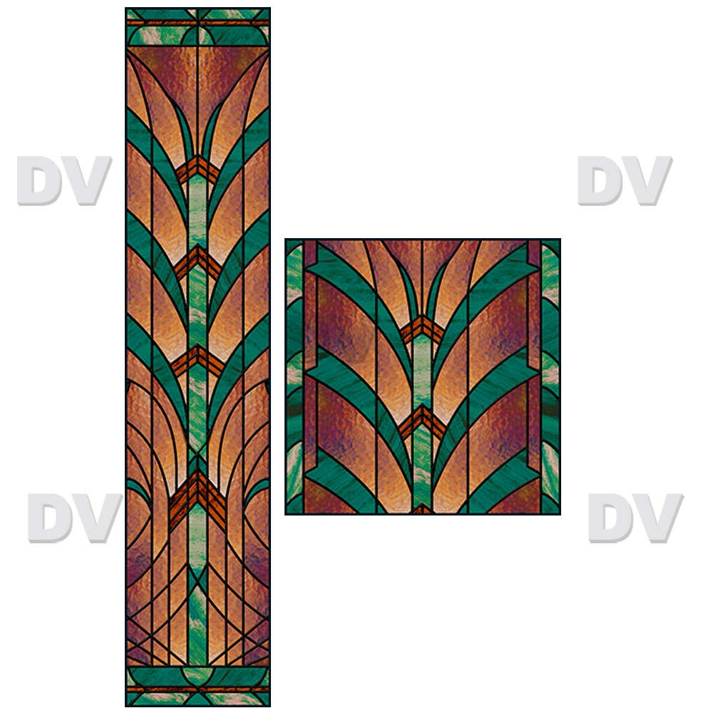 VITP1631 - Lot de 2 stickers vitraux format personnalisé VITP1631 - Lot de 2 stickers vitraux format personnalisé
