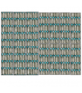 VITP1637 - Lot de 11 stickers vitraux format personnalisé