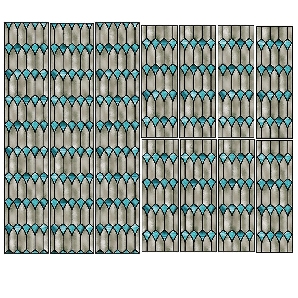 VITP1637 - Lot de 11 stickers vitraux format personnalisé VITP1637 - Lot de 11 stickers vitraux format personnalisé