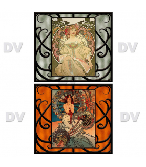 VITP1661 - Lot de 2 stickers vitraux format personnalisé