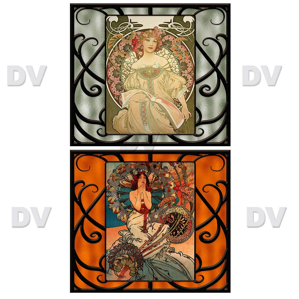 VITP1661 - Lot de 2 stickers vitraux format personnalisé VITP1661 - Lot de 2 stickers vitraux format personnalisé