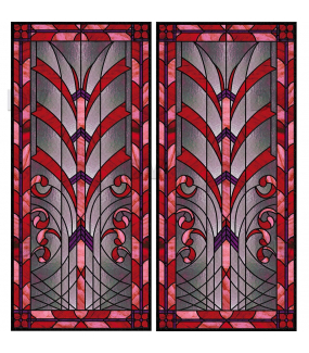 VITP1670 - Lot de 2 stickers vitraux format personnalisé