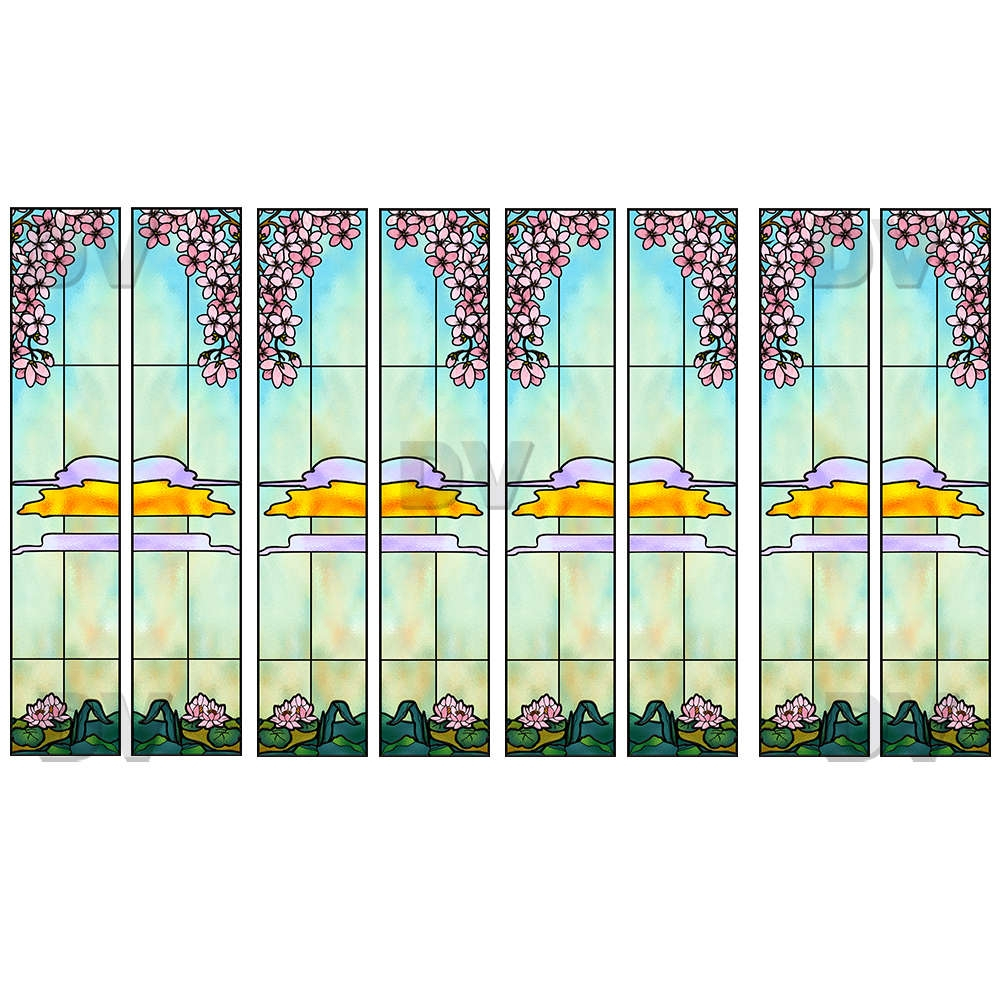 VITP1683 - Lot de 8 stickers vitraux formats personnalisés VITP1683 - Lot de 8 stickers vitraux formats personnalisés