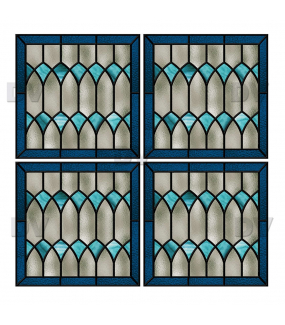 VITP1685 - Lot de 4 stickers vitraux formats personnalisés