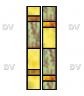 VITP1711 - Lot de 2 stickers vitraux format personnalisé