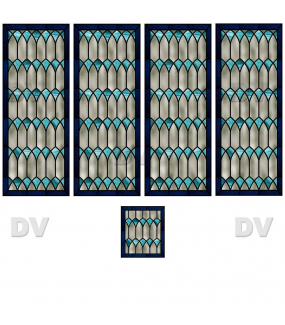 VITP1718 - Lot de 5 stickers vitraux personnalisés