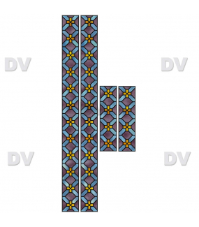 VITP1729 - Lot de 4 stickers vitraux personnalisés
