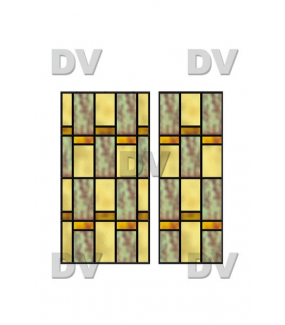 VITP191 - Lot de 19 stickers vitrail