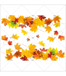 Sticker-frises-feuilles-mortes-d-automne-érable-vitrophanie-décoration-vitrine-automnale-électrostatique-sans-colle-repositionnable-réutilisable-DECO-VITRES