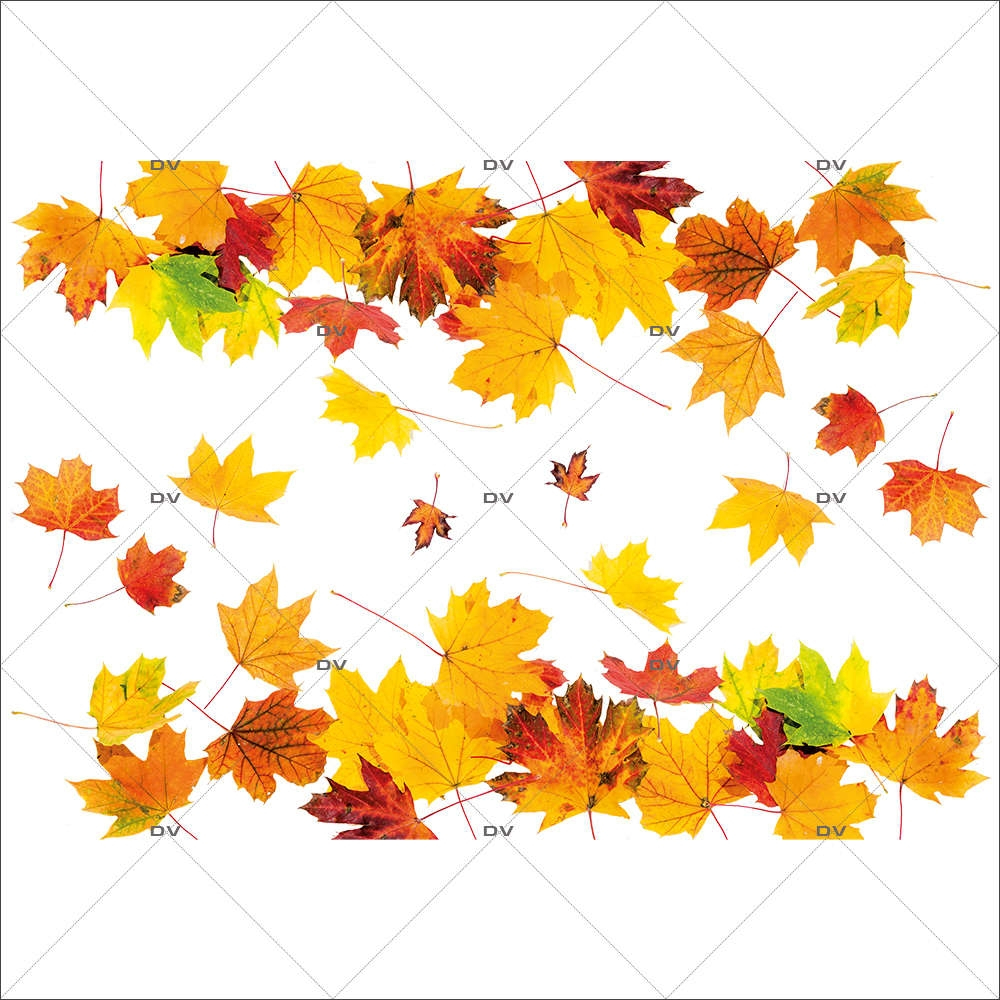 Sticker-frises-feuilles-mortes-d-automne-érable-vitrophanie-décoration-vitrine-automnale-électrostatique-sans-colle-repositionnable-réutilisable-DECO-VITRES