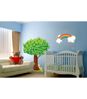 Sticker-arc-en-ciel-et-nuages-chambre-bébé-enfant-mural-adhésif-encres-écologiques-latex-décoration-intérieure-DECO-VITRES