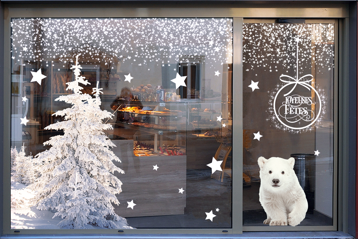 Stickers vitres électrostatiques sans colle noël + de 450 modèles
